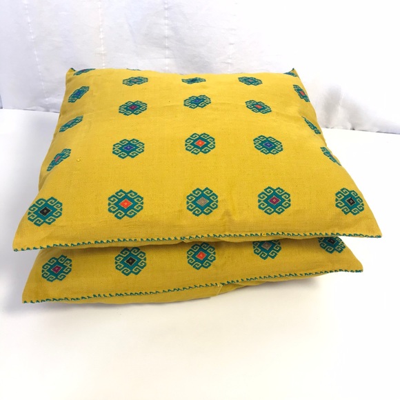 NWOT Authentic Handmade Mexican Pillow Shams - Picture 6 of 8